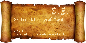 Dolinszki Erzsébet névjegykártya