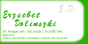 erzsebet dolinszki business card